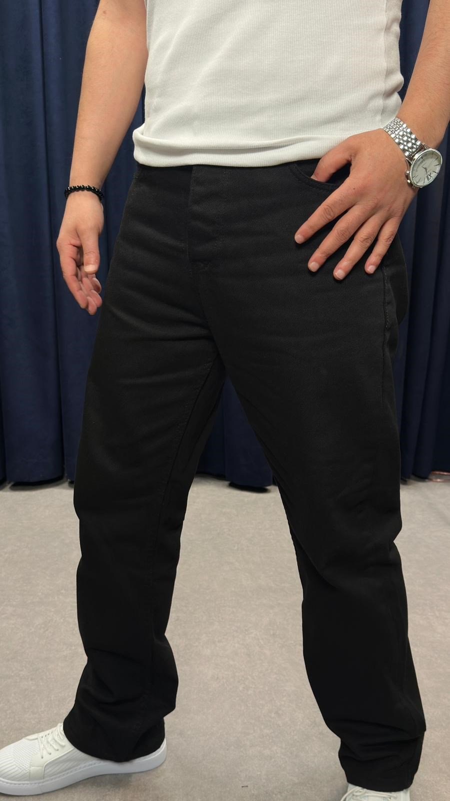 Baggy Kot Pantolon Siyah