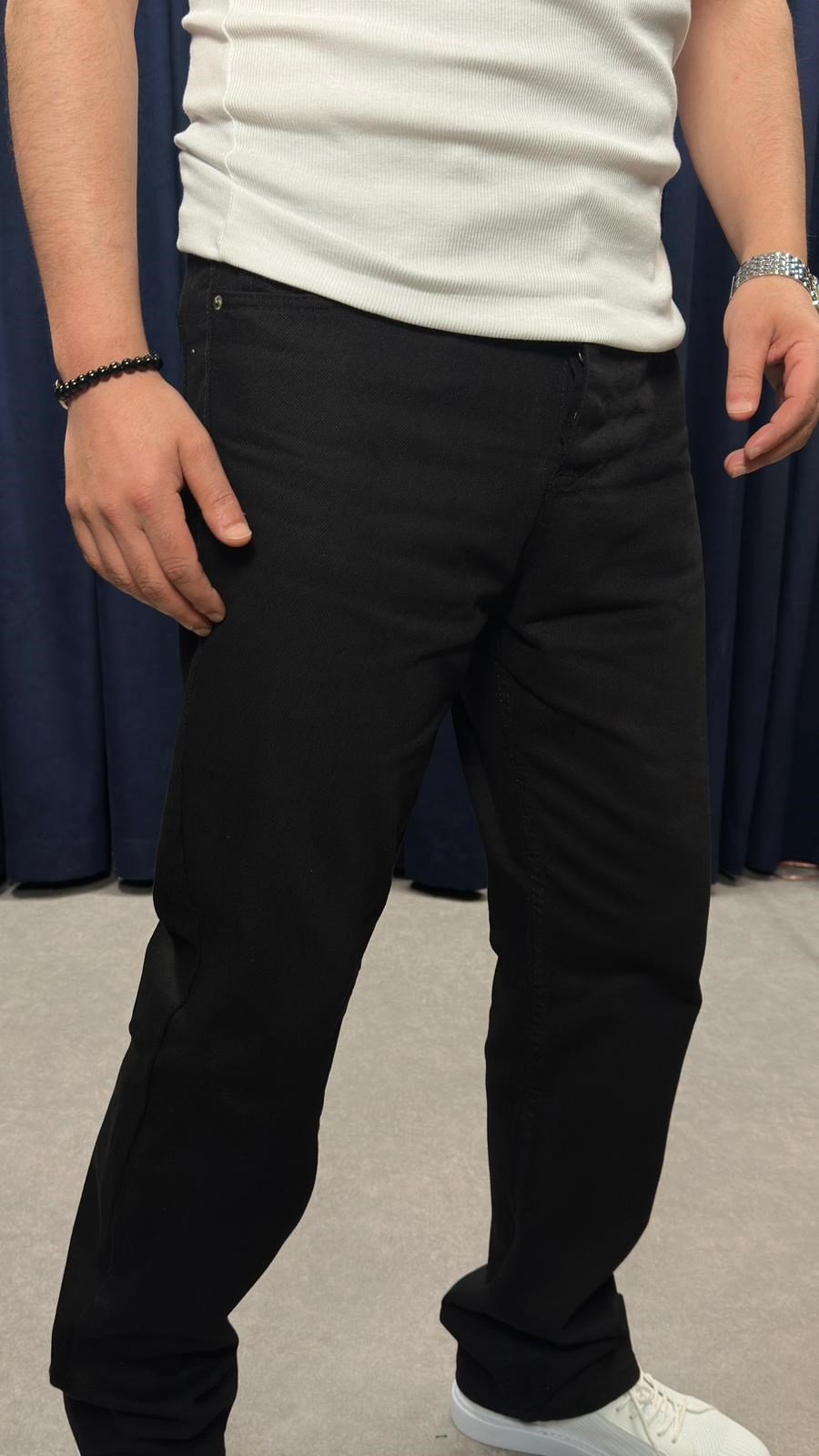 Baggy Kot Pantolon Siyah