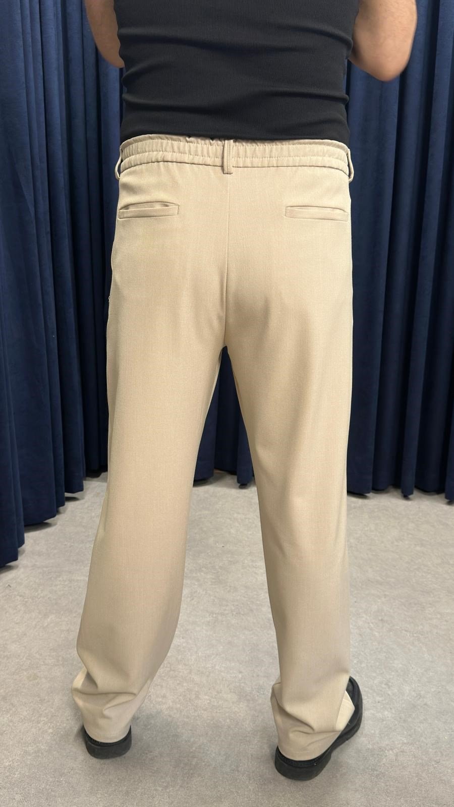 Baggy Kumaş Pantolon Bej