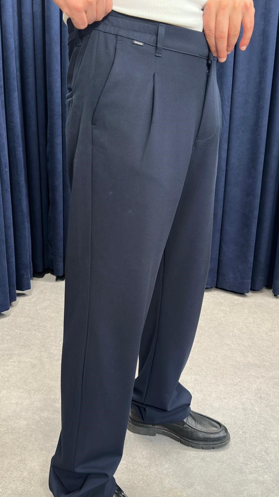 Baggy Kumaş Pantolon Lacivert