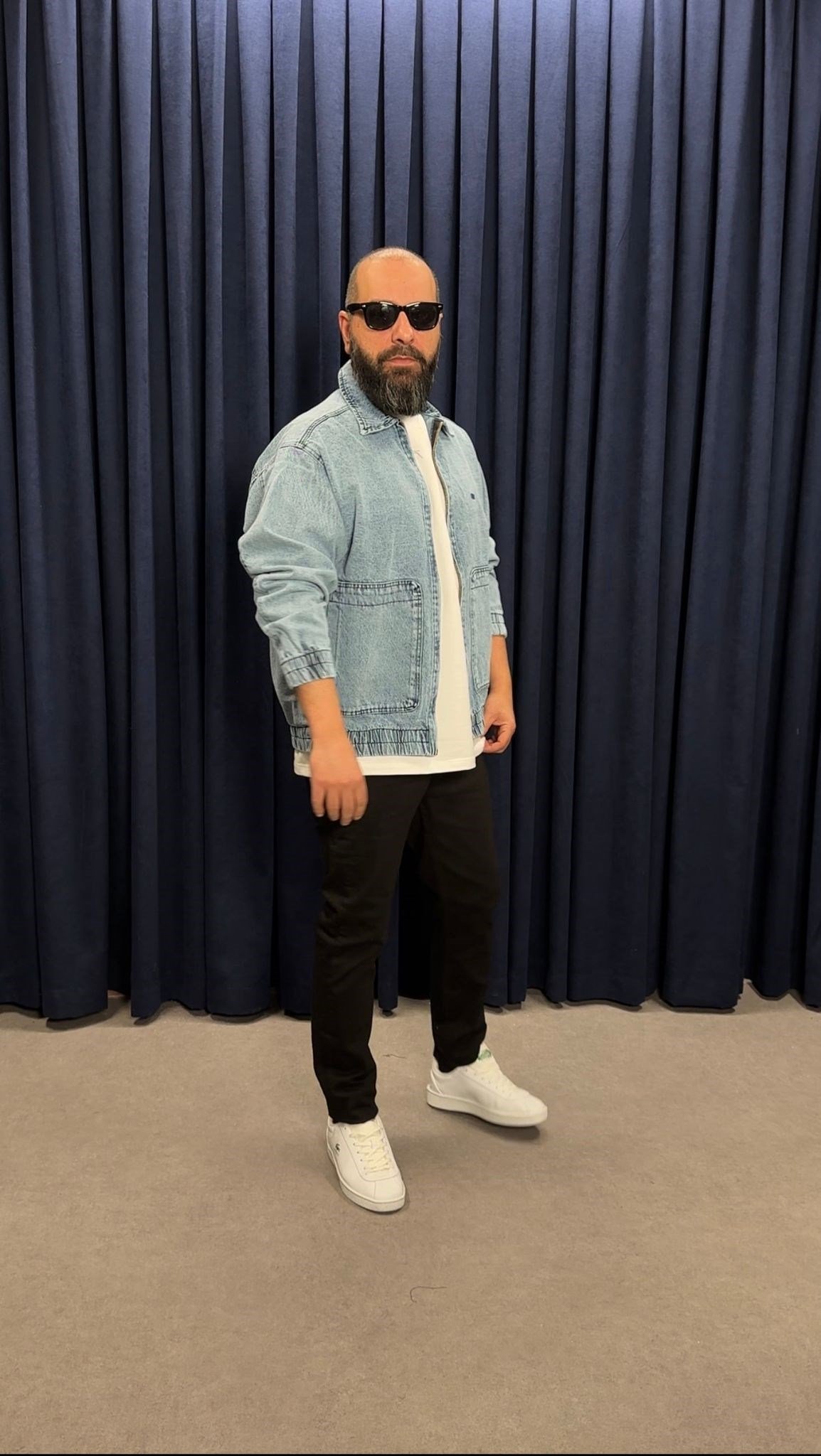 Oversize Kot Ceket Mavi