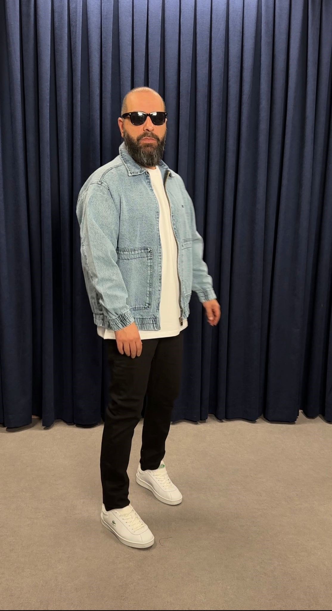 Oversize Kot Ceket Mavi