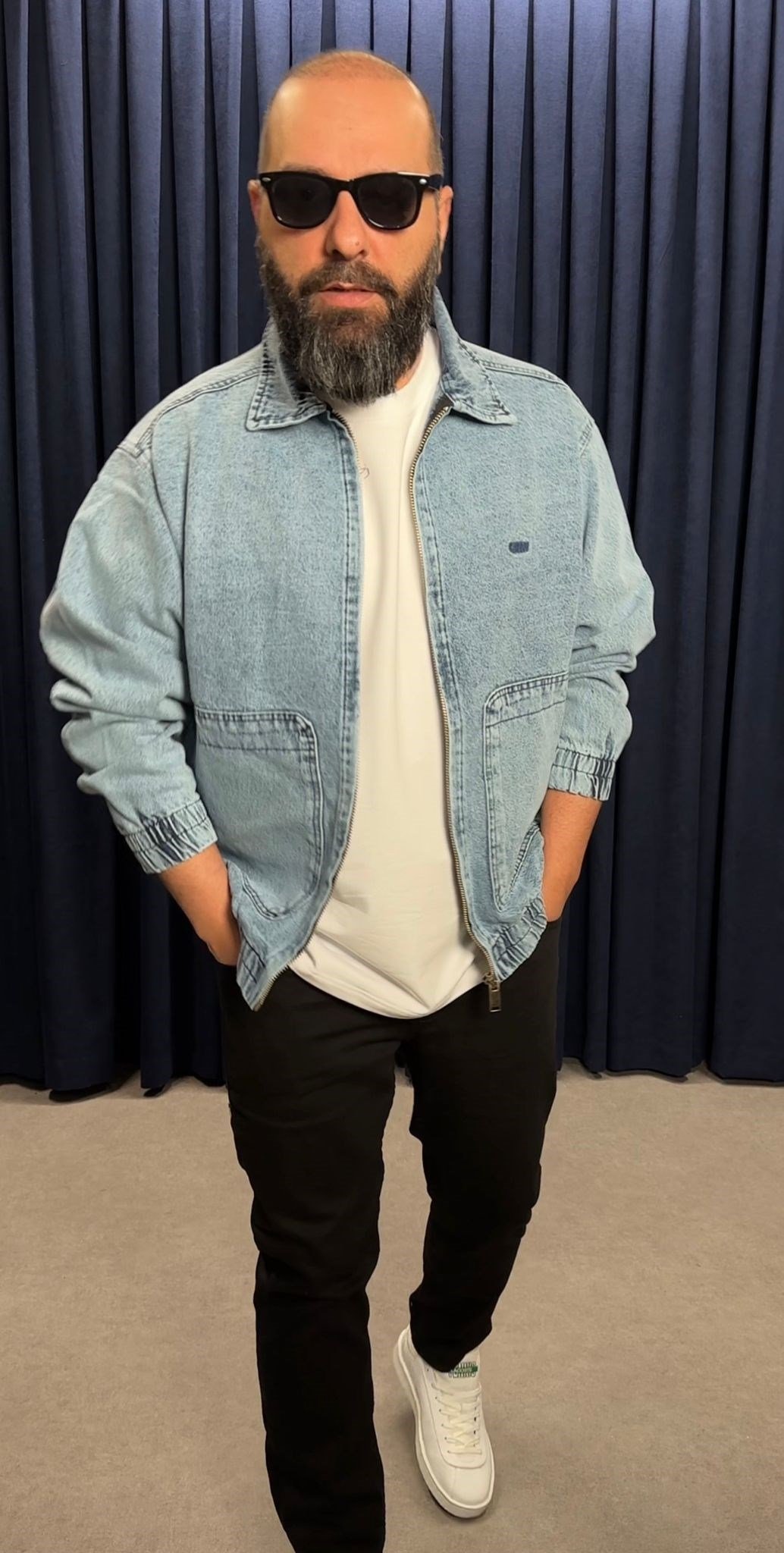 Oversize Kot Ceket Mavi