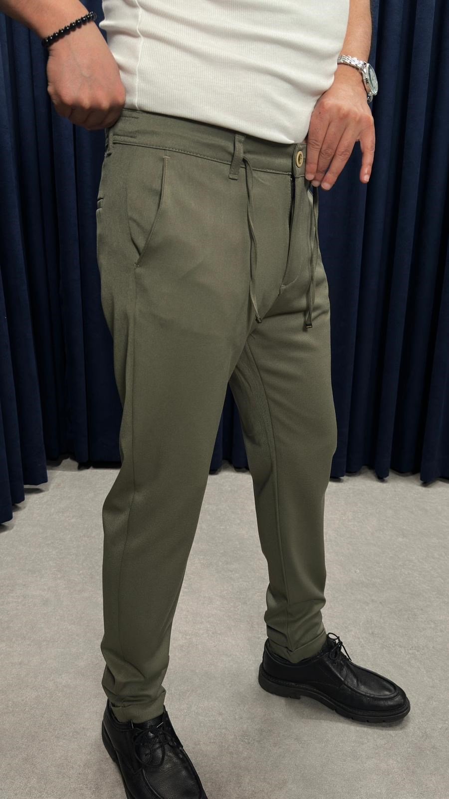 Slim Jagger Kumaş Pantolon Yeşil