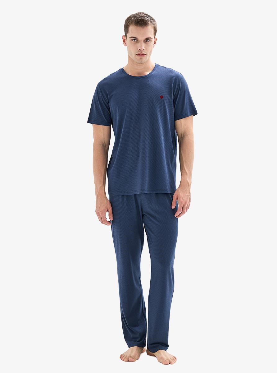 332837Erkek Kısa Kol Lacivert Pijama Takımı C7T7N804Pijama TakımıBlackspadeErkek Kısa Kol Lacivert Pijama Takımı C7T7N804