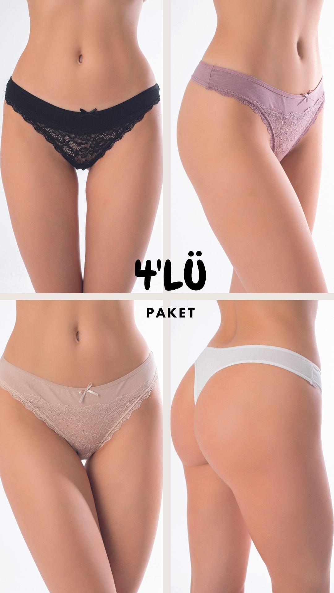 321102Kadın Dantelli 4'Lü Paket Tanga Asorti-1 C1T0N5O408cotonhause.com.tr Online Alışveriş - Sezon İndirimlerini Keşfet Kadın Dantelli 4'Lü Paket Tanga Asorti-1 C1T0N5O408KülotConfeoKadın Dantelli 4'Lü Paket Tanga Asorti-1 C1T0N5O408