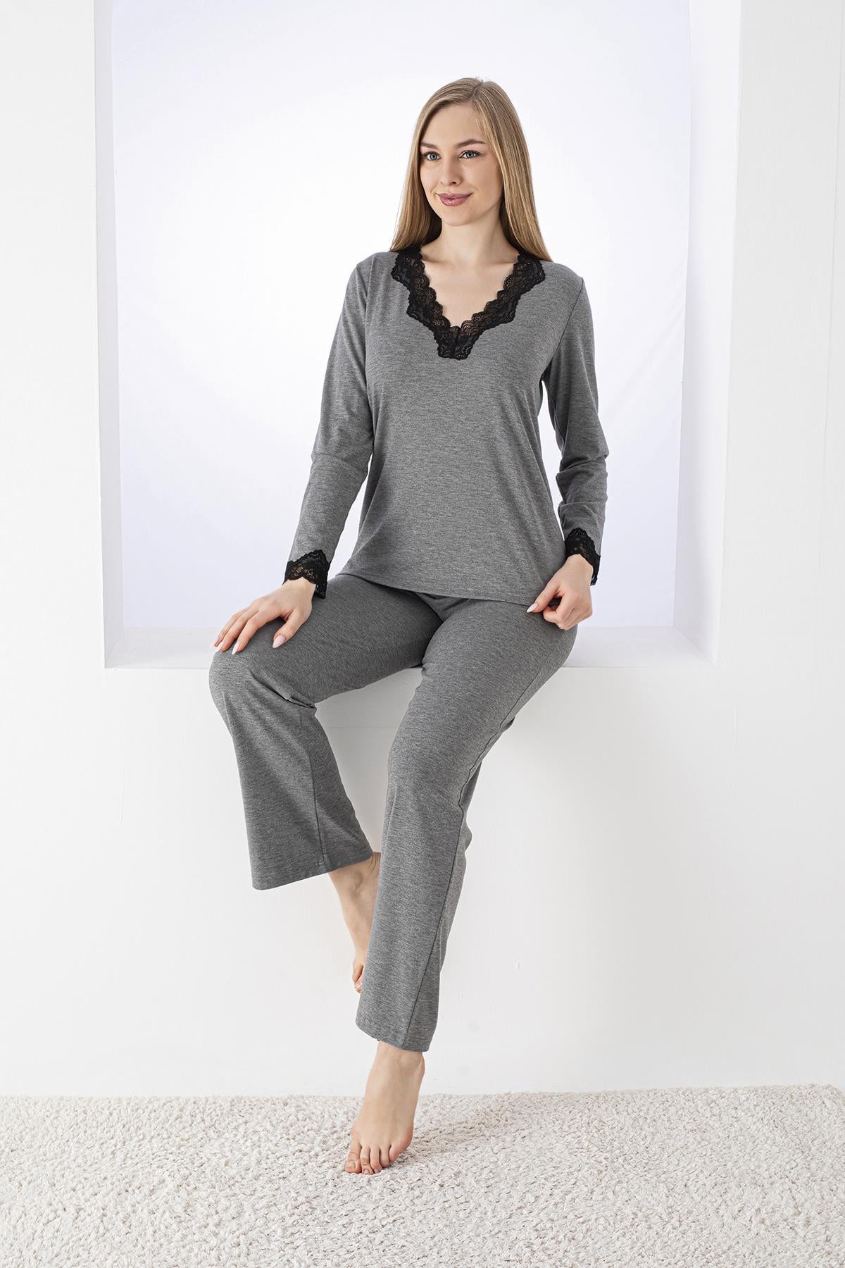326480Kadın Uzun Kol V Yaka Viskon Antrasit Pijama Takımı C0T3N5O-048cotonhause.com.tr Online Alışveriş - Sezon İndirimlerini Keşfet Kadın Uzun Kol V Yaka Viskon Antrasit Pijama Takımı C0T3N5O-048Uzun Kol PijamaConfeoKadın Uzun Kol V Yaka Viskon Antrasit Pijama Takımı C0T3N5O-048