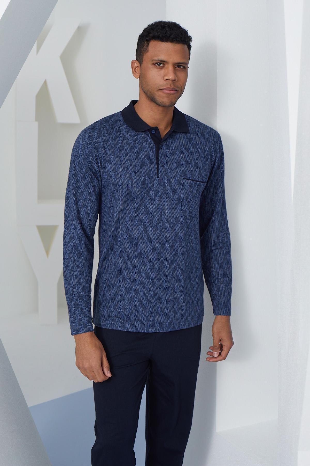 318173Erkek Uzun Kol Polo Yaka İndigo Pijama Takımı C9T2N4O7cotonhause.com.tr Online Alışveriş - Sezon İndirimlerini KeşfetErkek Uzun Kol Polo Yaka İndigo Pijama Takımı C9T2N4O7Pijama TakımıKLYErkek Uzun Kol Polo Yaka İndigo Pijama Takımı C9T2N4O7