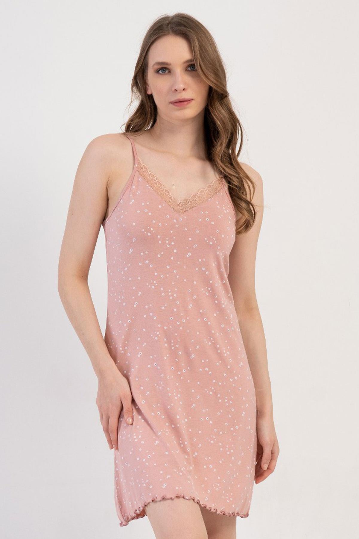 330681Kadın Dantelli İnce Askılı Açık Pembe Gecelik Tunik C7T8N2904Kısa GecelikVienettaKadın Dantelli İnce Askılı Açık Pembe Gecelik Tunik C7T8N2904