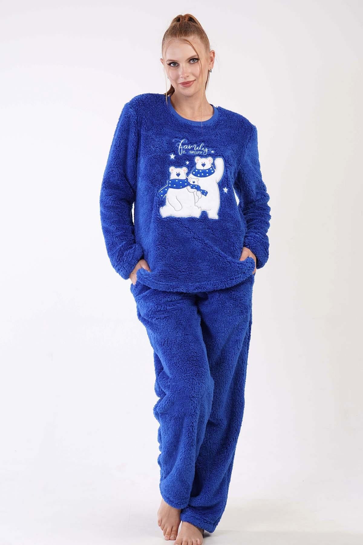 329085Kadın İndigo Renk Uzun Kollu Wellsoft Kumaş Bisiklet Yaka Düz Paça Pijama Takımı C7T2N2503PijamaVienettaKadın İndigo Renk Uzun Kollu Wellsoft Kumaş Bisiklet Yaka Düz Paça Pijama Takımı C7T2N2503