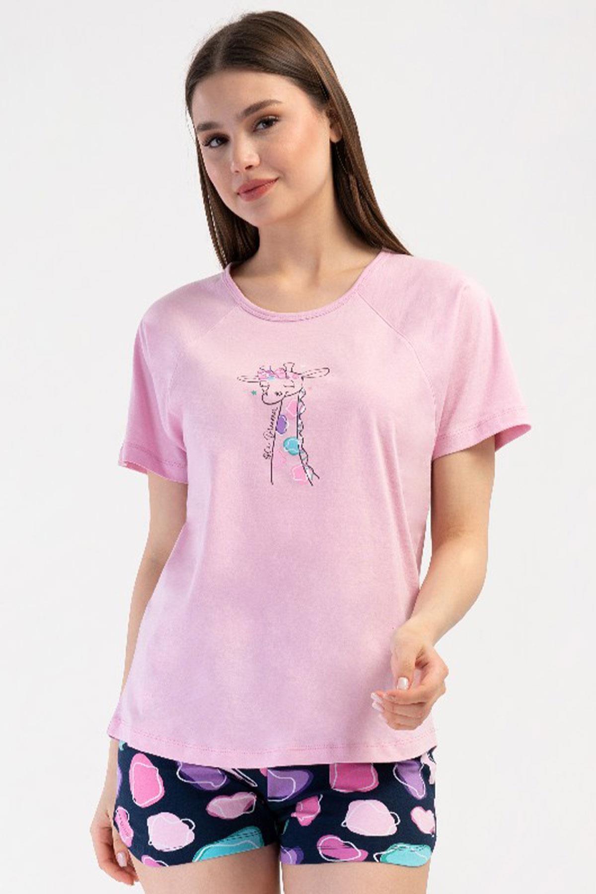 327293Kadın Kısa Kol Pembe Şortlu Pijama Takım C1T5N2O804cotonhause.com.tr Online Alışveriş - Sezon İndirimlerini Keşfet Kadın Kısa Kol Pembe Şortlu Pijama Takım C1T5N2O804Şortlu TakımVienettaKadın Kısa Kol Pembe Şortlu Pijama Takım C1T5N2O804