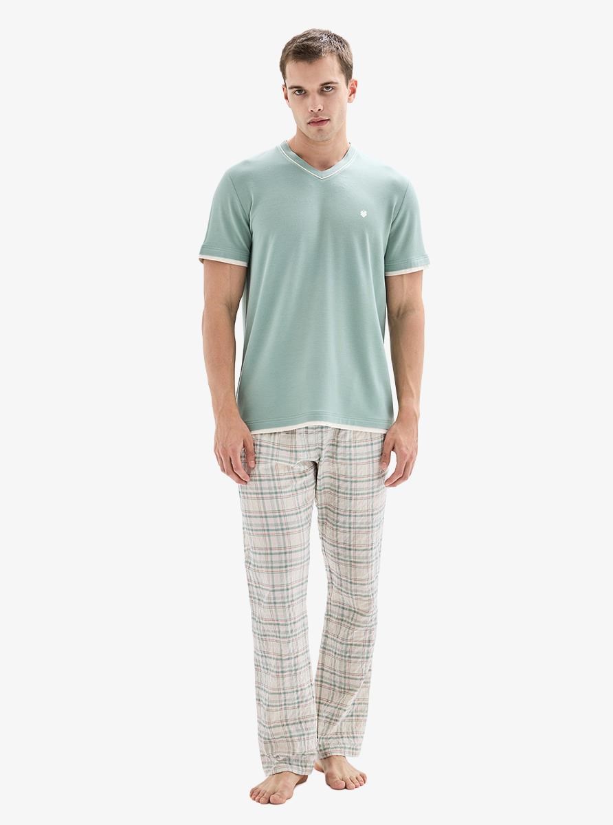 332840Erkek Kısa Kollu Yeşil Pijama Takımı C7T8N804Pijama TakımıBlackspadeErkek Kısa Kollu Yeşil Pijama Takımı C7T8N804