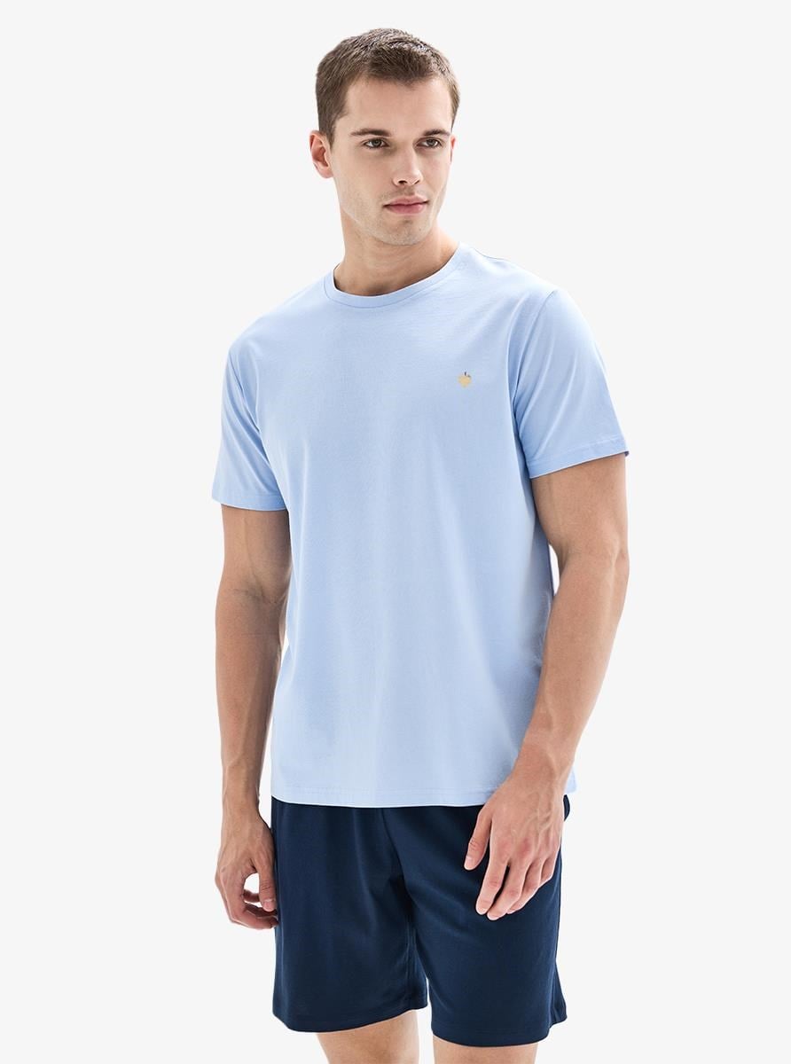 332846Erkek Kısa Kollu Şortlu Mavi Pijama Takımı C9T9N804Pijama TakımıBlackspadeErkek Kısa Kollu Şortlu Mavi Pijama Takımı C9T9N804
