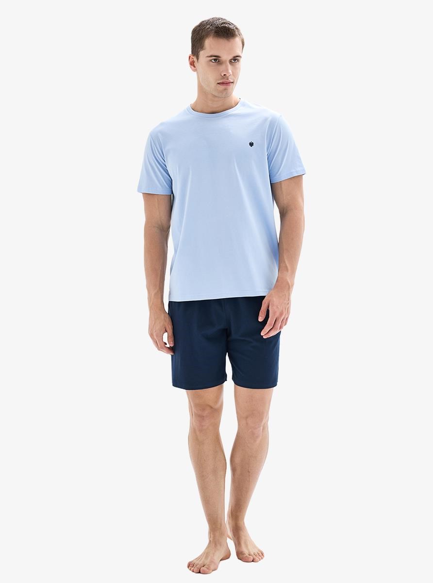 332846Erkek Kısa Kollu Şortlu Mavi Pijama Takımı C9T9N804Pijama TakımıBlackspadeErkek Kısa Kollu Şortlu Mavi Pijama Takımı C9T9N804