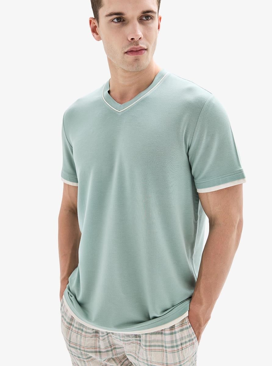 332840Erkek Kısa Kollu Yeşil Pijama Takımı C7T8N804Pijama TakımıBlackspadeErkek Kısa Kollu Yeşil Pijama Takımı C7T8N804