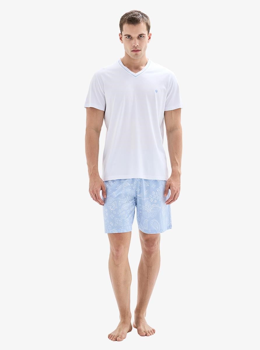 332845Erkek Kısa Kollu Şortlu Beyaz Pijama Takımı C8T9N804Pijama TakımıBlackspadeErkek Kısa Kollu Şortlu Beyaz Pijama Takımı C8T9N804