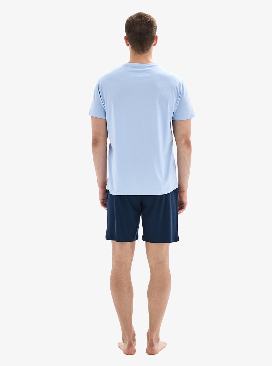 332846Erkek Kısa Kollu Şortlu Mavi Pijama Takımı C9T9N804Pijama TakımıBlackspadeErkek Kısa Kollu Şortlu Mavi Pijama Takımı C9T9N804