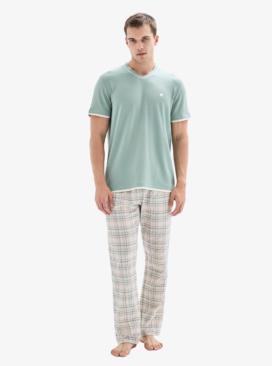 332840Erkek Kısa Kollu Yeşil Pijama Takımı C7T8N804Pijama TakımıBlackspadeErkek Kısa Kollu Yeşil Pijama Takımı C7T8N804