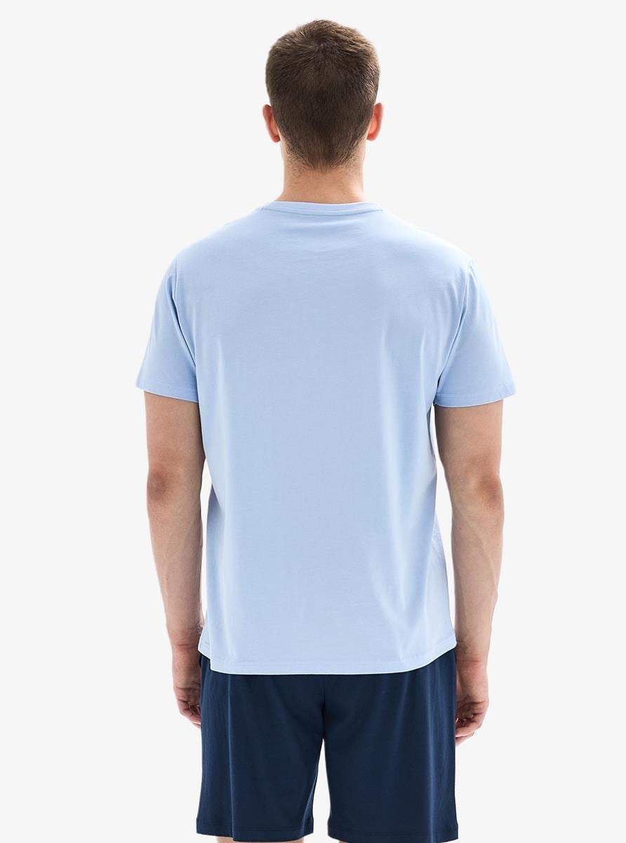 332846Erkek Kısa Kollu Şortlu Mavi Pijama Takımı C9T9N804Pijama TakımıBlackspadeErkek Kısa Kollu Şortlu Mavi Pijama Takımı C9T9N804
