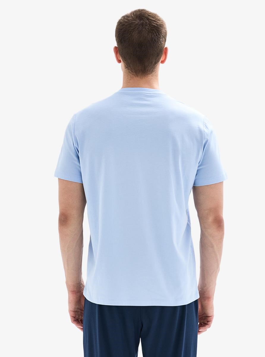 332844Erkek Yarım Düğmeli Kısa Kollu Mavi Pijama Takımı C7T9N804Pijama TakımıBlackspadeErkek Yarım Düğmeli Kısa Kollu Mavi Pijama Takımı C7T9N804