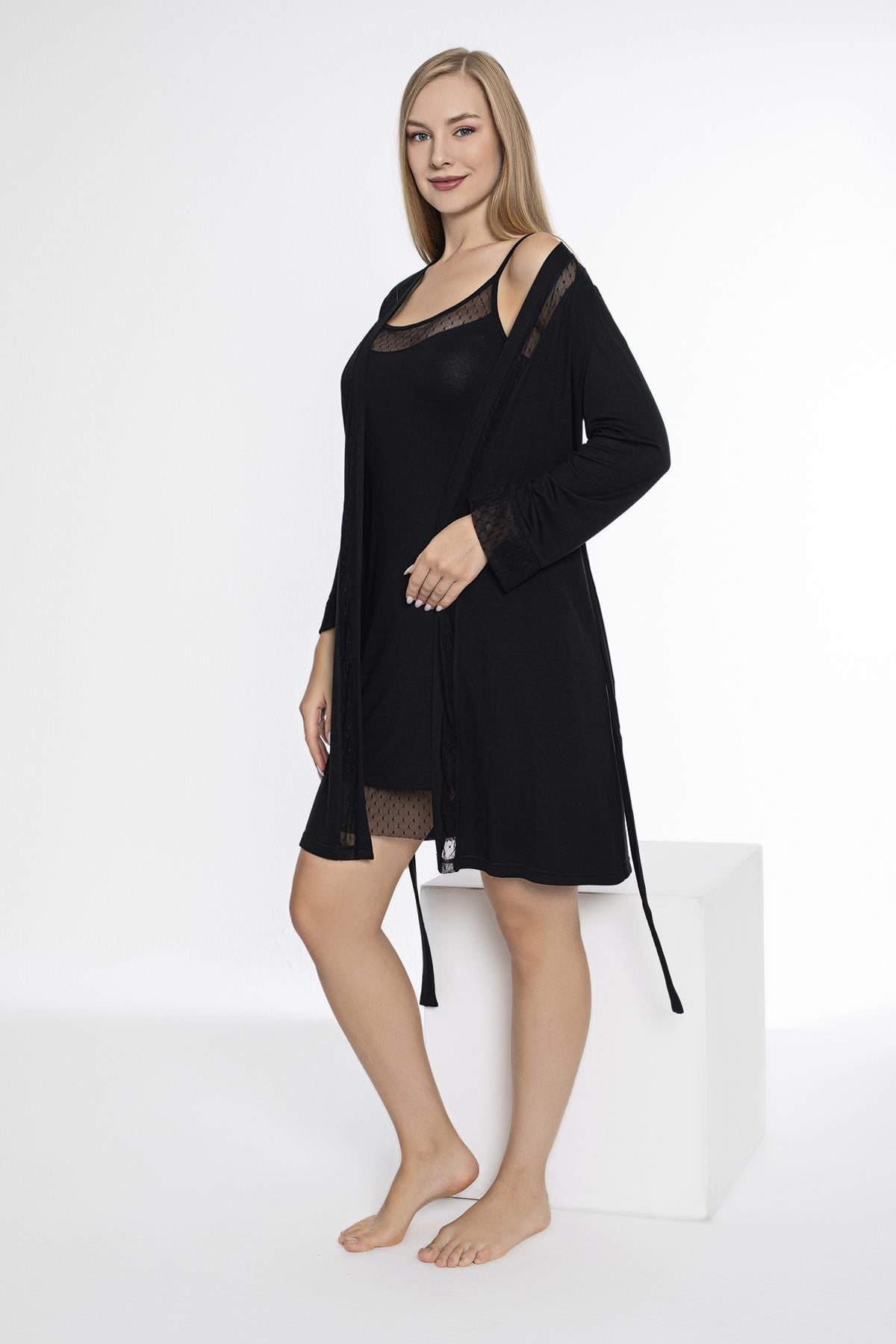 326456Kadın Siyah İnce Askılı Gecelik & Sabahlık Takım C5T5N7O-048cotonhause.com.tr Online Alışveriş - Sezon İndirimlerini Keşfet Kadın Siyah İnce Askılı Gecelik & Sabahlık Takım C5T5N7O-048Gecelik Sabahlık TakımConfeoKadın Siyah İnce Askılı Gecelik & Sabahlık Takım C5T5N7O-048