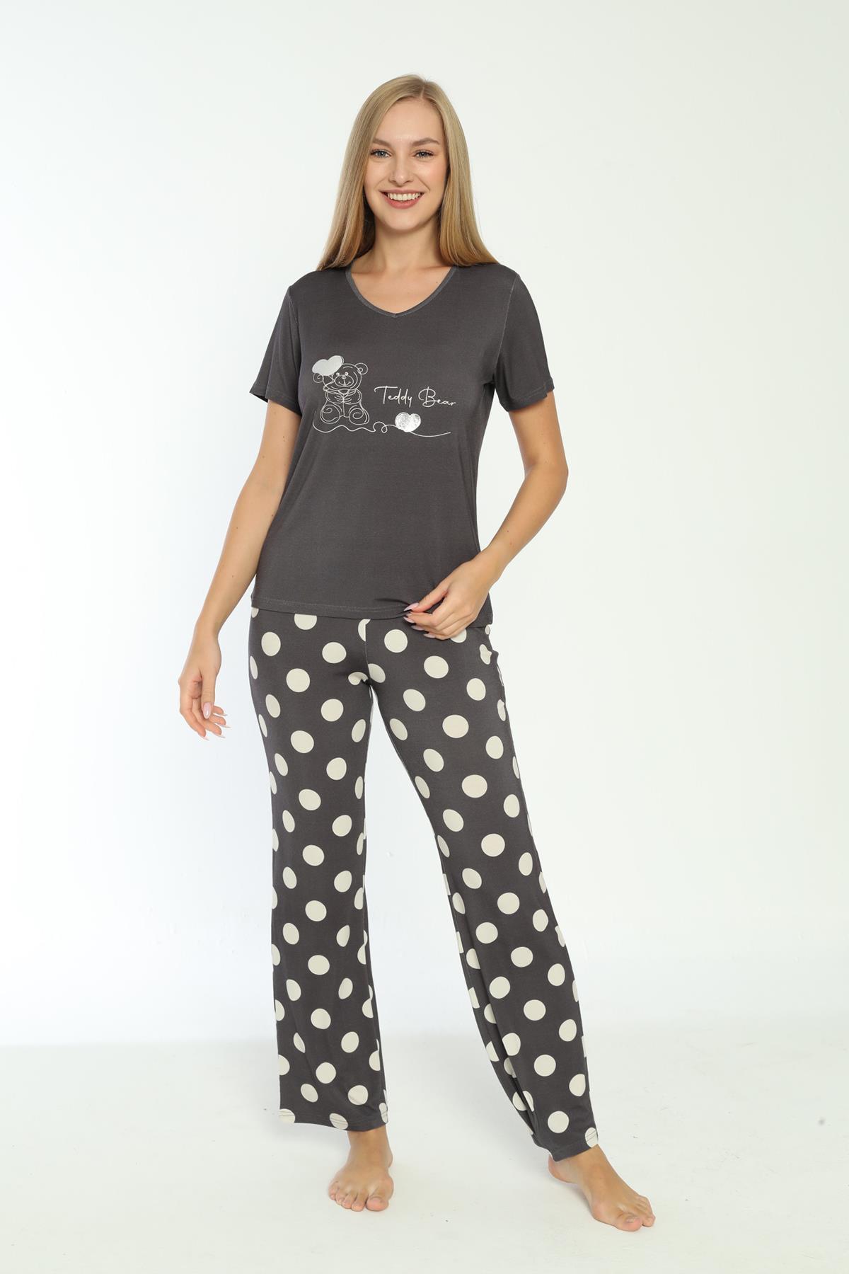 326473Kadın Kısa Kol Füme Pijama Takım C6T4N7O-048cotonhause.com.tr Online Alışveriş - Sezon İndirimlerini Keşfet Kadın Kısa Kol Füme Pijama Takım C6T4N7O-048Kısa Kol / Askılı PijamaConfeoKadın Kısa Kol Füme Pijama Takım C6T4N7O-048