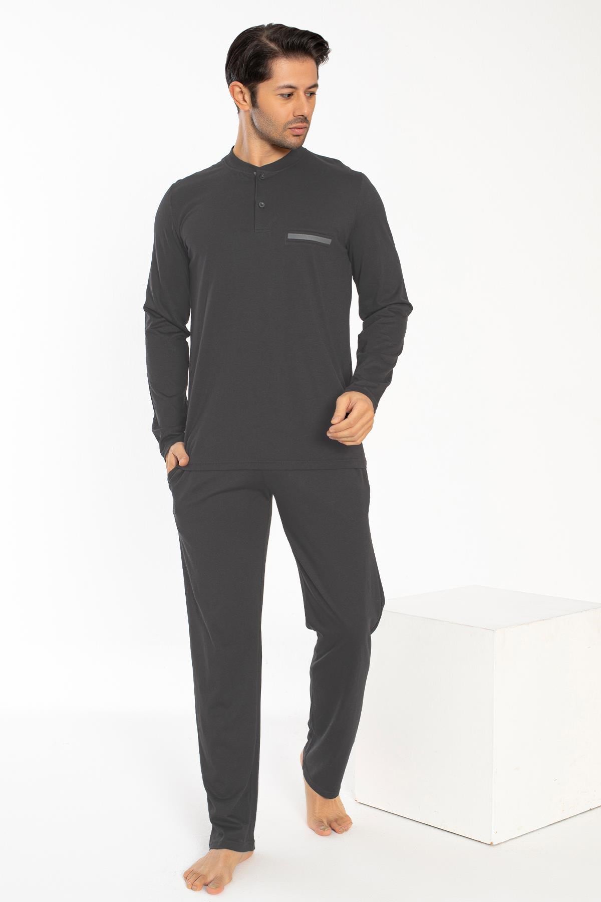 326476Erkek Uzun Kol Füme Pijama Takım C7T2N0O-049cotonhause.com.tr Online Alışveriş - Sezon İndirimlerini Keşfet Erkek Uzun Kol Füme Pijama Takım C7T2N0O-049Pijama TakımıConfeoErkek Uzun Kol Füme Pijama Takım C7T2N0O-049