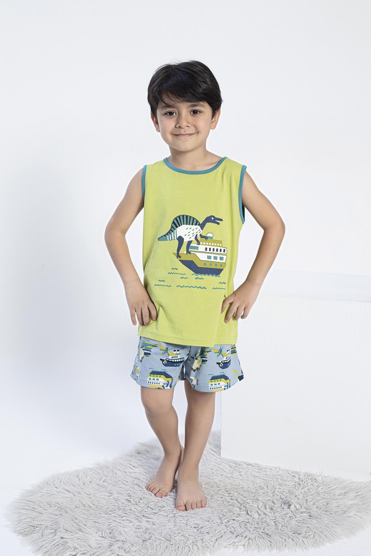 326436Erkek Çocuk Kalın Askı Şortlu Yeşil Pijama Takım C5T5N0O-047cotonhause.com.tr Online Alışveriş - Sezon İndirimlerini Keşfet Erkek Çocuk Kalın Askı Şortlu Yeşil Pijama Takım C5T5N0O-047PijamaConfeoErkek Çocuk Kalın Askı Şortlu Yeşil Pijama Takım C5T5N0O-047