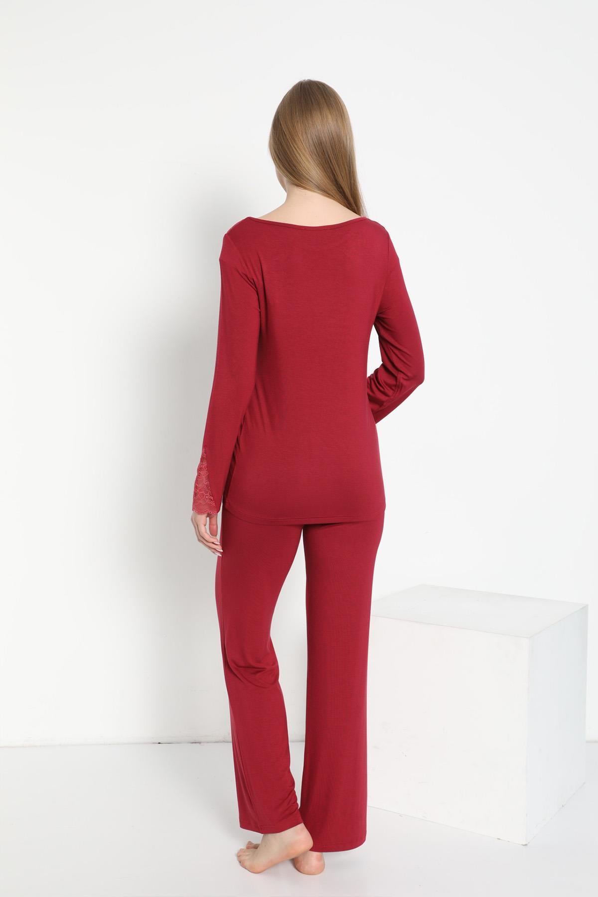 326467Kadın Uzun Kol Bisiklet Yaka Dantelli Viskon Bordo Pijama Takımı C8T3N5O-048cotonhause.com.tr Online Alışveriş - Sezon İndirimlerini Keşfet Kadın Uzun Kol Bisiklet Yaka Dantelli Viskon Bordo Pijama Takımı C8T3N5O-048Uzun Kol PijamaConfeoKadın Uzun Kol Bisiklet Yaka Dantelli Viskon Bordo Pijama Takımı C8T3N5O-048