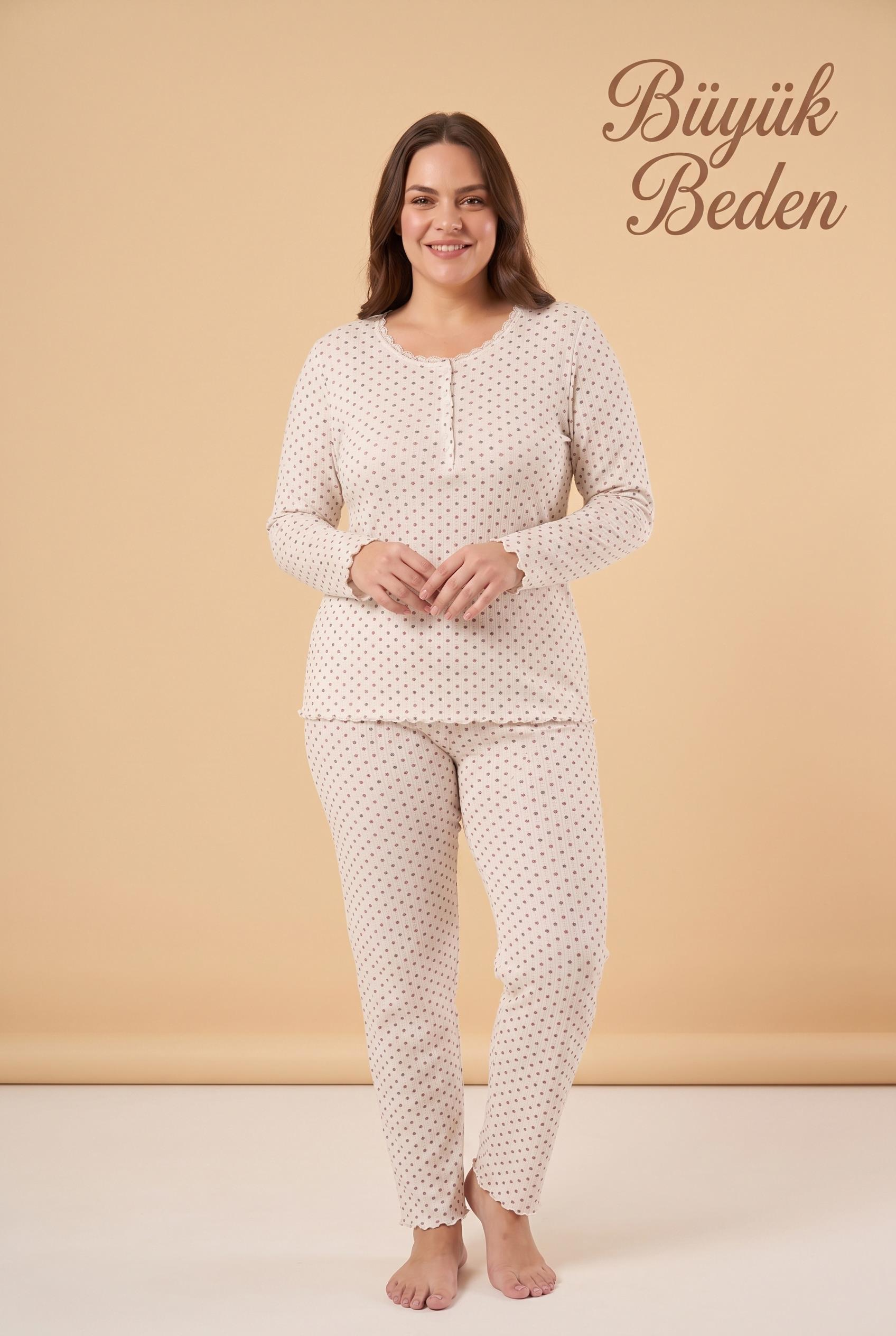 333463Kadın Uzun Kol Raporlu İnterlok Büyük Beden Beyaz Pijama Takımı C9T4N28Büyük BedencotonhauseKadın Uzun Kol Raporlu İnterlok Büyük Beden Beyaz Pijama Takımı C9T4N28