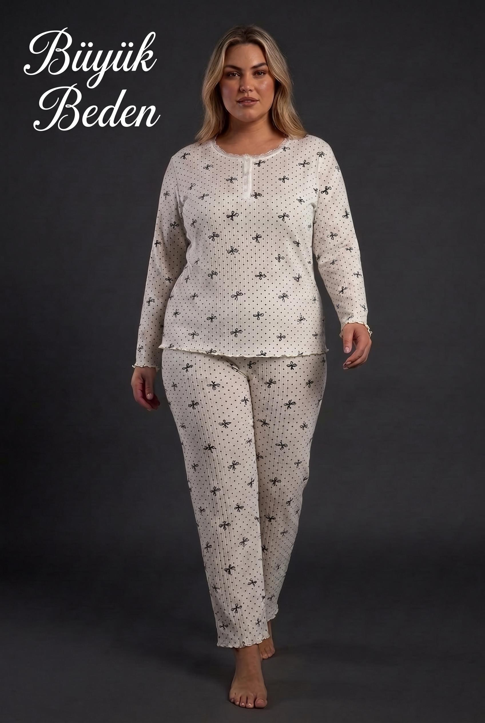 333461Kadın Uzun Kol Raporlu İnterlok Büyük Beden Beyaz Pijama Takımı C5T4N28Büyük BedencotonhauseKadın Uzun Kol Raporlu İnterlok Büyük Beden Beyaz Pijama Takımı C5T4N28