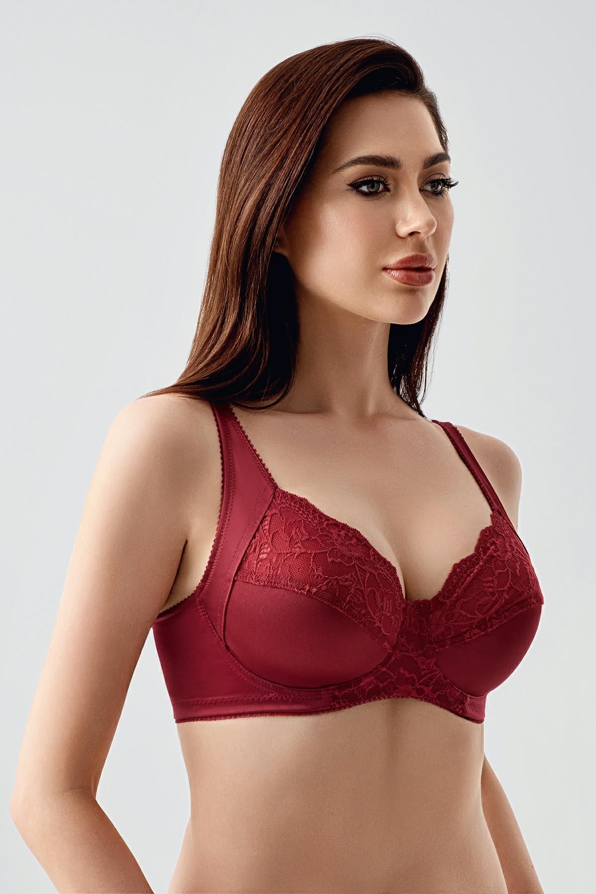 330015Kadın Toparlayıcı Balenli  Dantel İşlemeli Bordo Sütyen C5T0N3243ToparlayıcıcotonhauseKadın Toparlayıcı Balenli  Dantel İşlemeli Bordo Sütyen C5T0N3243