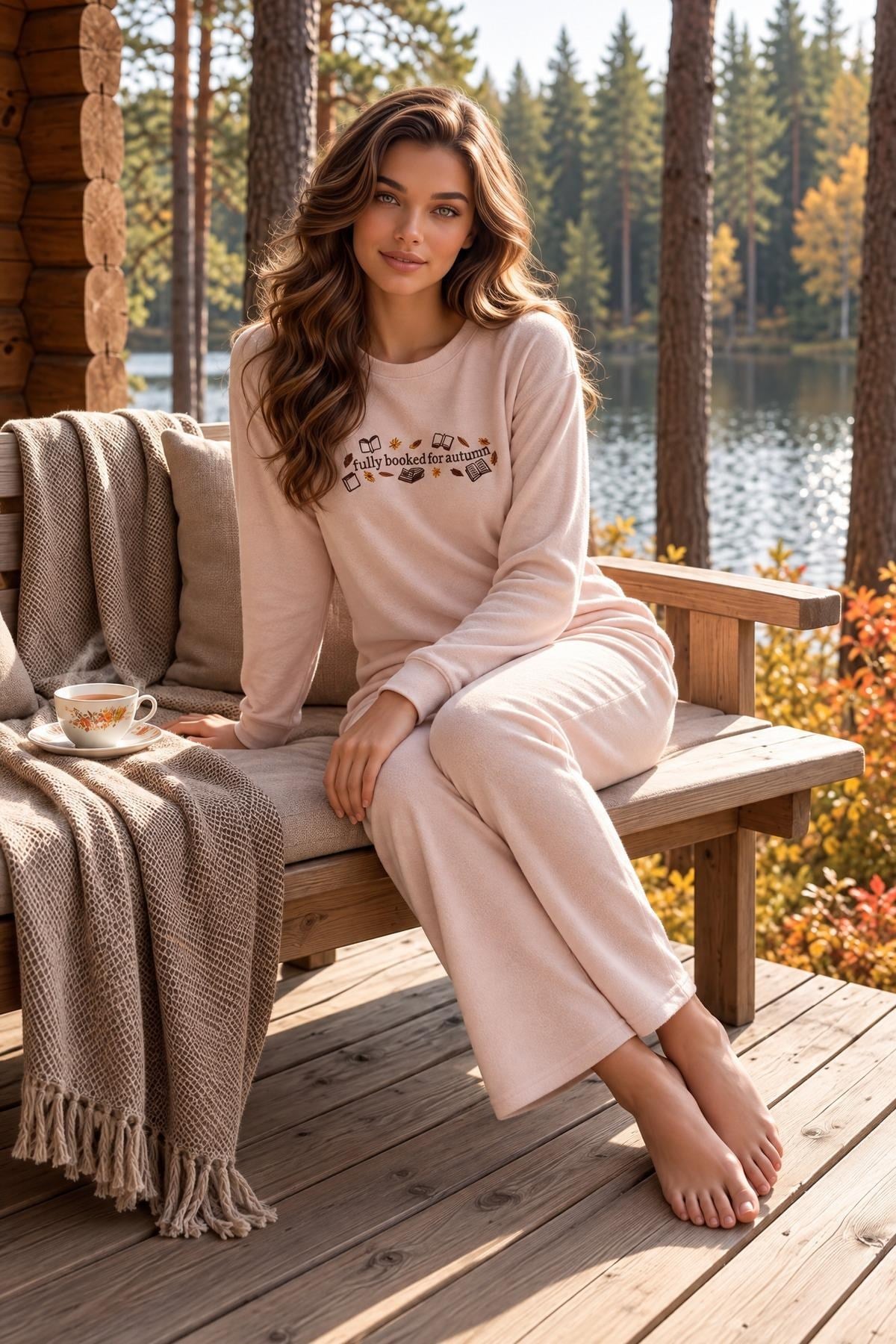 334341Bayan Uzun Kol Sıfır Yaka Softel Pudra Pijama Takımı 20201Uzun Kol PijamacotonhauseBayan Uzun Kol Sıfır Yaka Softel Pudra Pijama Takımı 20201