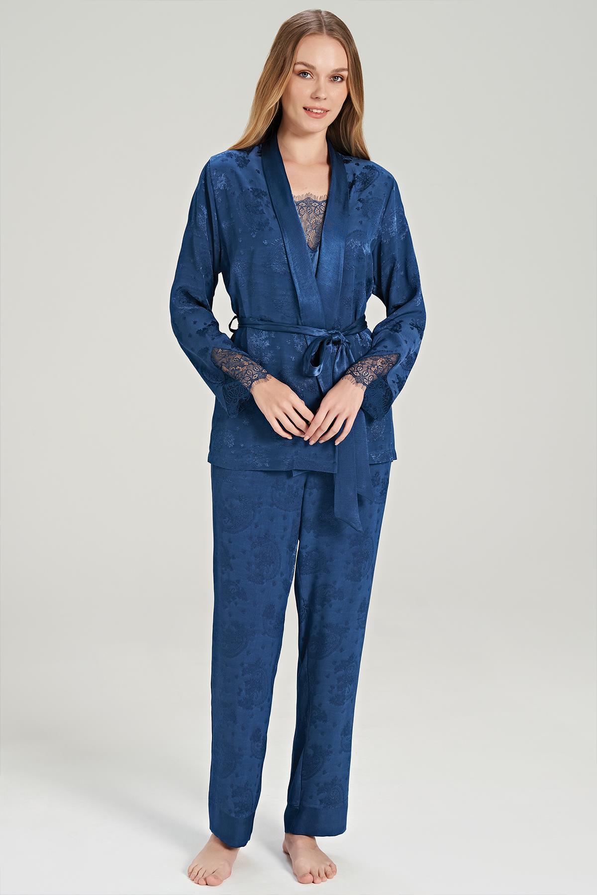 320903Kadın 3 Lü Jakar Mavi Pijama Takım C1T3N0O5cotonhause.com.tr Online Alışveriş - Sezon İndirimlerini Keşfet Kadın 3 Lü Jakar Mavi Pijama Takım C1T3N0O53'lü SetlerFeyzaKadın 3 Lü Jakar Mavi Pijama Takım C1T3N0O5