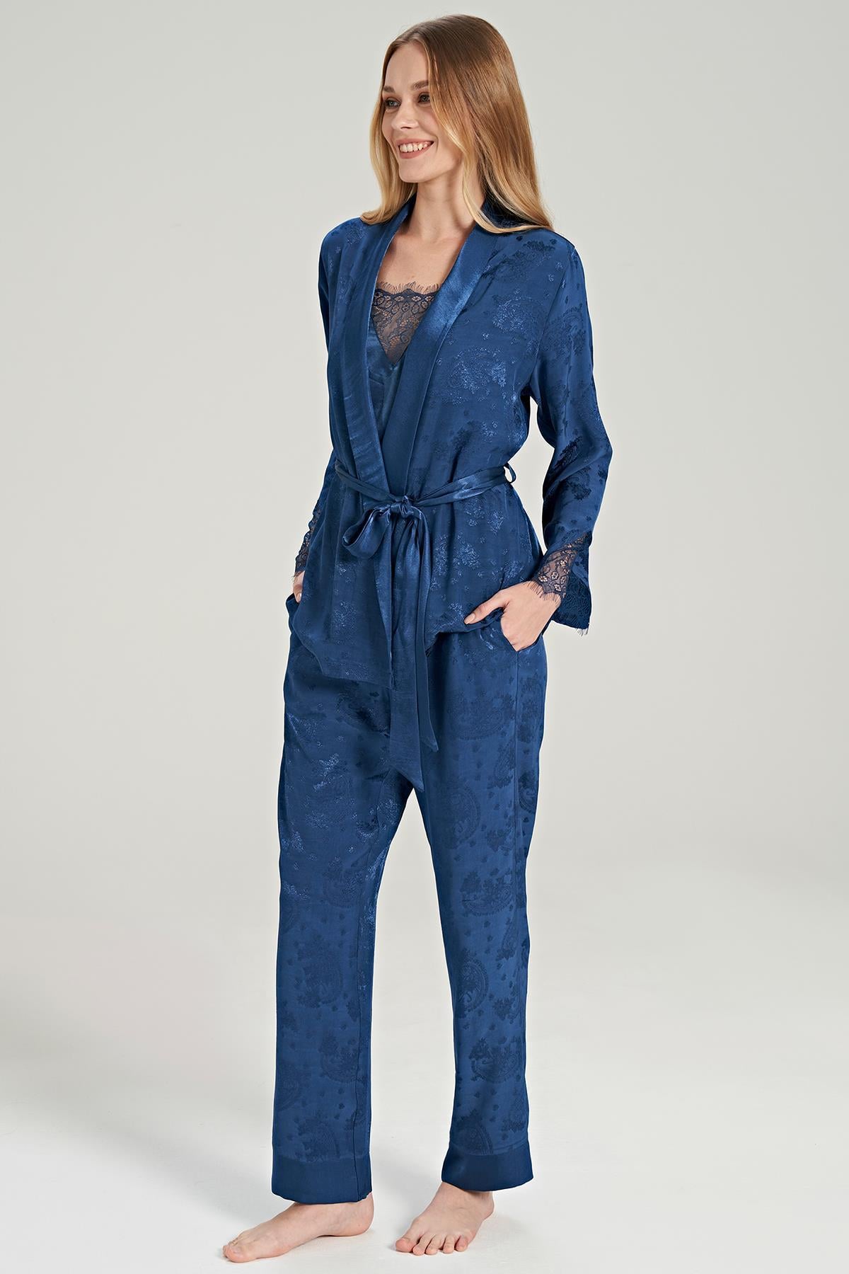 320903Kadın 3 Lü Jakar Mavi Pijama Takım C1T3N0O5cotonhause.com.tr Online Alışveriş - Sezon İndirimlerini Keşfet Kadın 3 Lü Jakar Mavi Pijama Takım C1T3N0O53'lü SetlerFeyzaKadın 3 Lü Jakar Mavi Pijama Takım C1T3N0O5