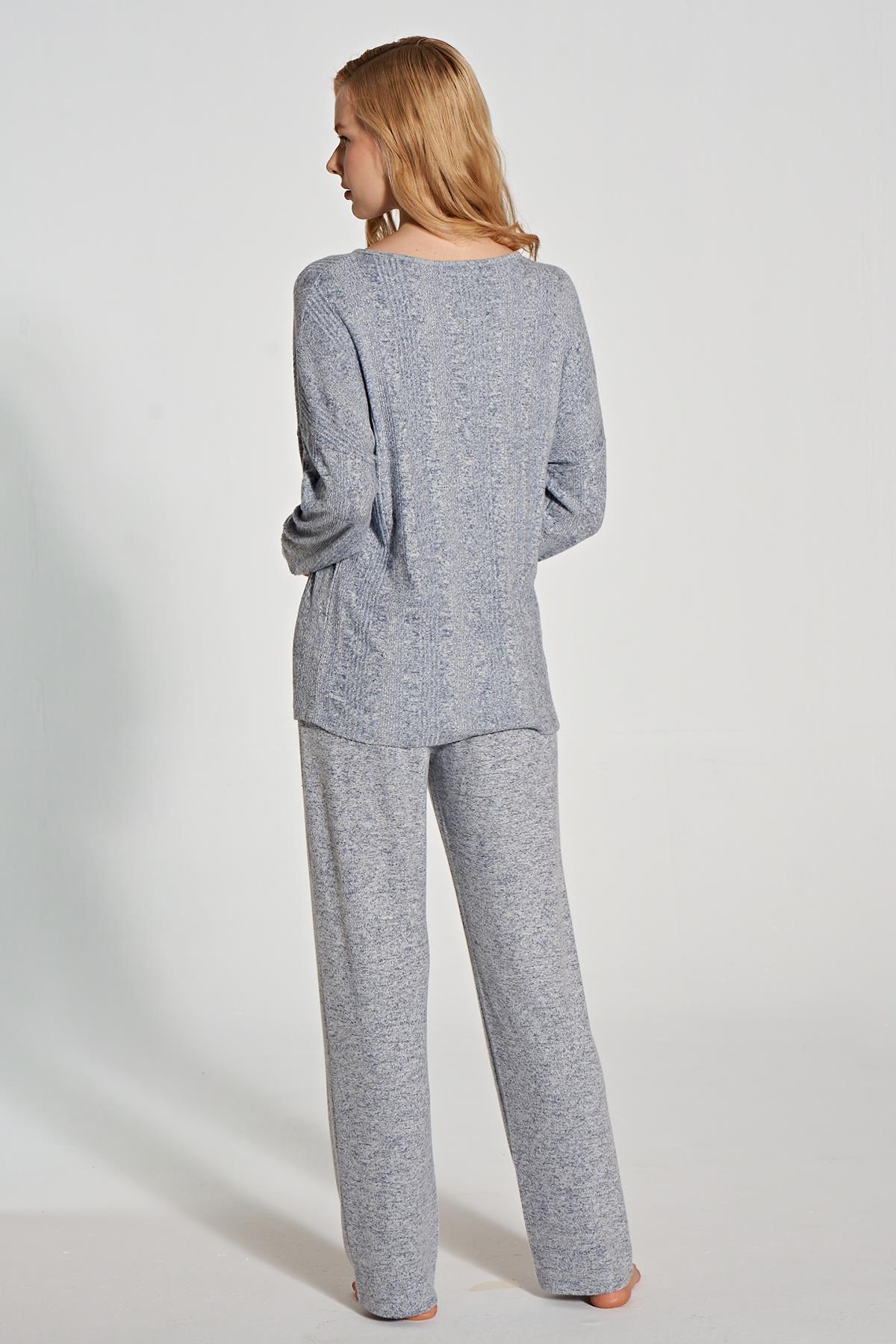 325147Kadın Uzun Kol Triko Mavi Pijama Takım C7T0N1O5cotonhause.com.tr Online Alışveriş - Sezon İndirimlerini Keşfet Kadın Uzun Kol Triko Mavi Pijama Takım C7T0N1O5Uzun Kol PijamaFeyzaKadın Uzun Kol Triko Mavi Pijama Takım C7T0N1O5