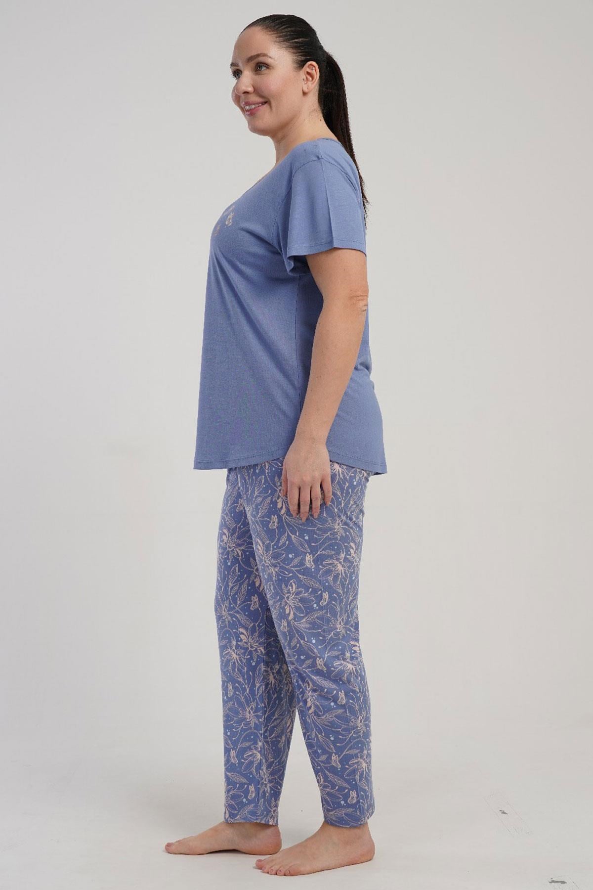 332540Kadın Büyük Beden Kısa Kollu Mor Pijama Takımı Yazlık Ev Giyimi C8T4N2215Büyük BedenkezokinoKadın Büyük Beden Kısa Kollu Mor Pijama Takımı Yazlık Ev Giyimi C8T4N2215