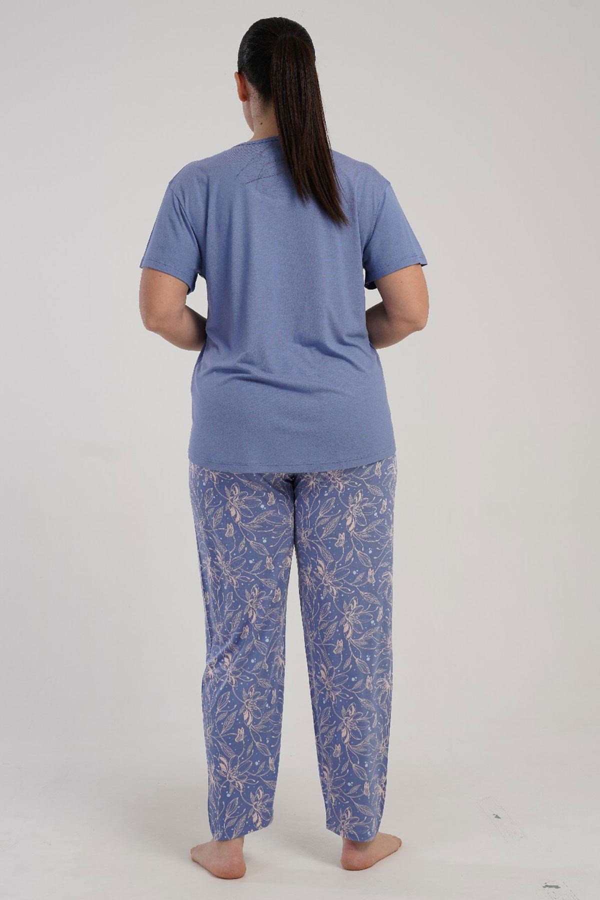 332540Kadın Büyük Beden Kısa Kollu Mor Pijama Takımı Yazlık Ev Giyimi C8T4N2215Büyük BedenkezokinoKadın Büyük Beden Kısa Kollu Mor Pijama Takımı Yazlık Ev Giyimi C8T4N2215