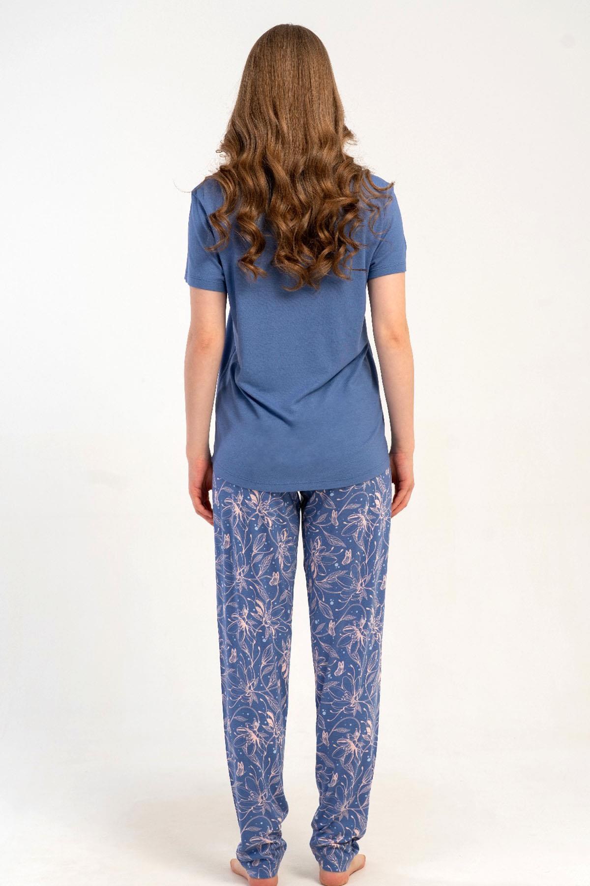 332510Kadın Kısa Kol Pijama Takımı Mor Yazlık Rahat Kesim Ev Giyim Takımı C3T7N1215Kısa Kol / Askılı PijamakezokinoKadın Kısa Kol Pijama Takımı Mor Yazlık Rahat Kesim Ev Giyim Takımı C3T7N1215