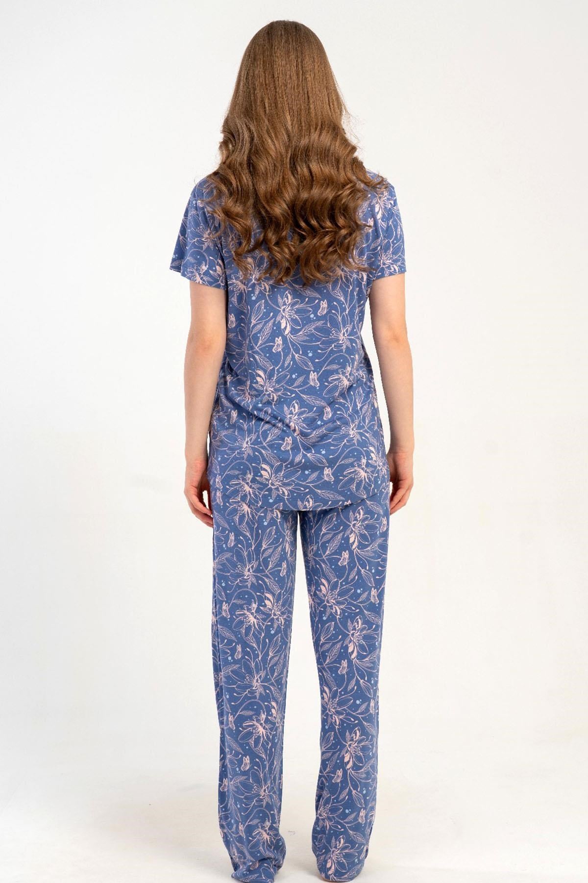333173Kadın Önden Düğmeli Kısa Kol Mor Pijama Takımı C2T7N1215Kısa Kol / Askılı PijamakezokinoKadın Önden Düğmeli Kısa Kol Mor Pijama Takımı C2T7N1215