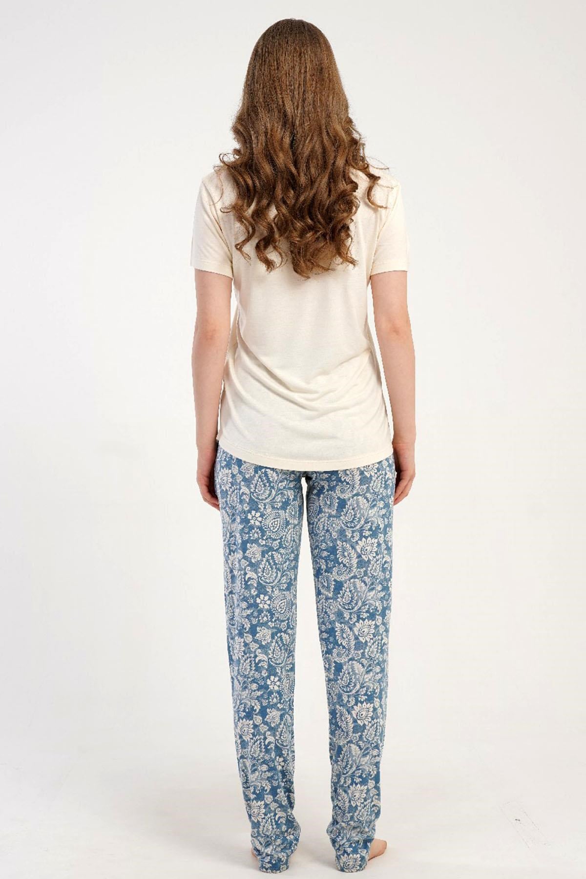 332545Kadın Yarım Düğmeli Kısa Kollu Ekru Pijama Takımı Rahat Kesim Yazlık Ev Giyimi C6T7N2215Kısa Kol / Askılı PijamakezokinoKadın Yarım Düğmeli Kısa Kollu Ekru Pijama Takımı Rahat Kesim Yazlık Ev Giyimi C6T7N2215