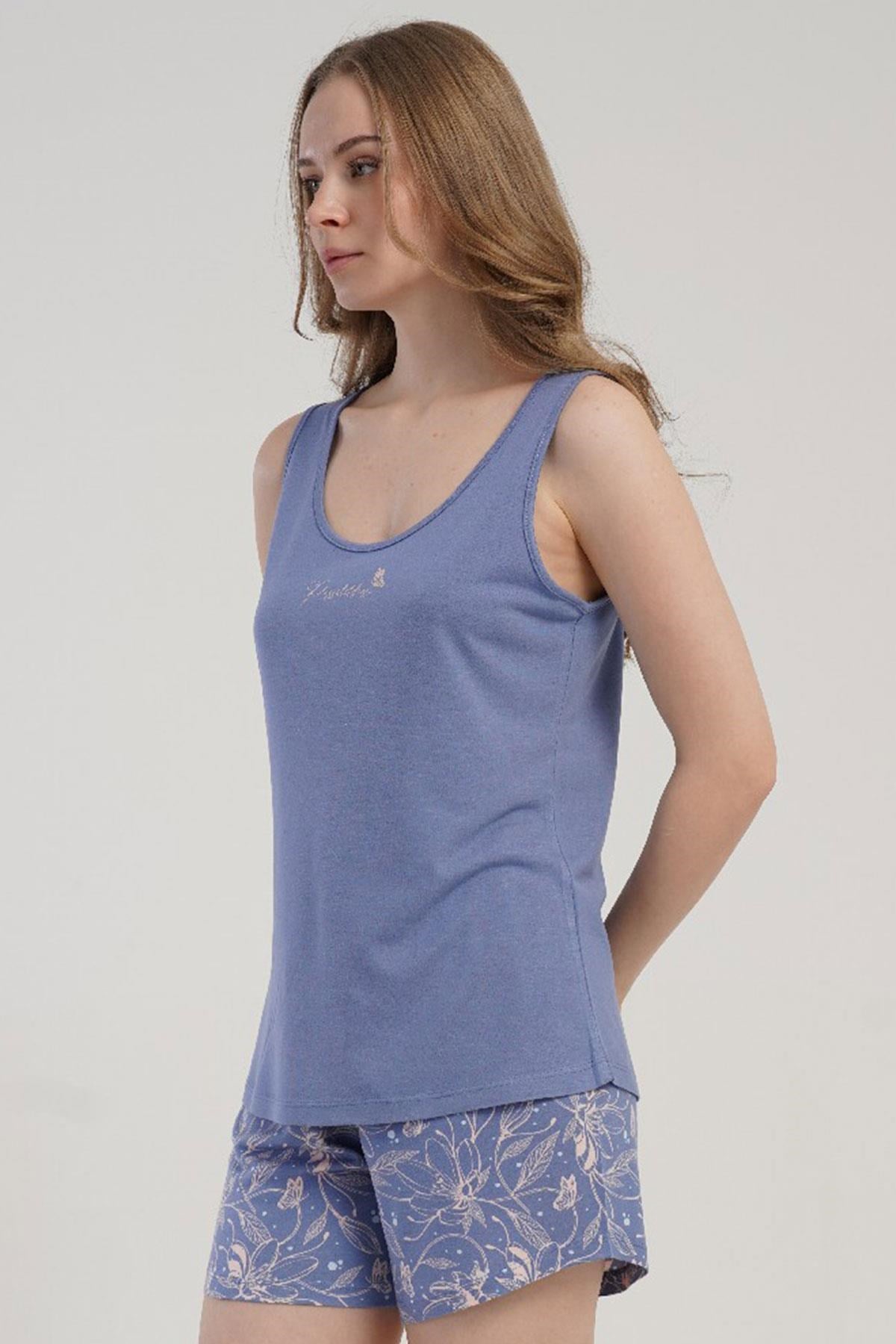 332512Kadın Kalın Askılı Şortlu Mor Pijama Takımı C5T7N1215Şortlu TakımkezokinoKadın Kalın Askılı Şortlu Mor Pijama Takımı C5T7N1215
