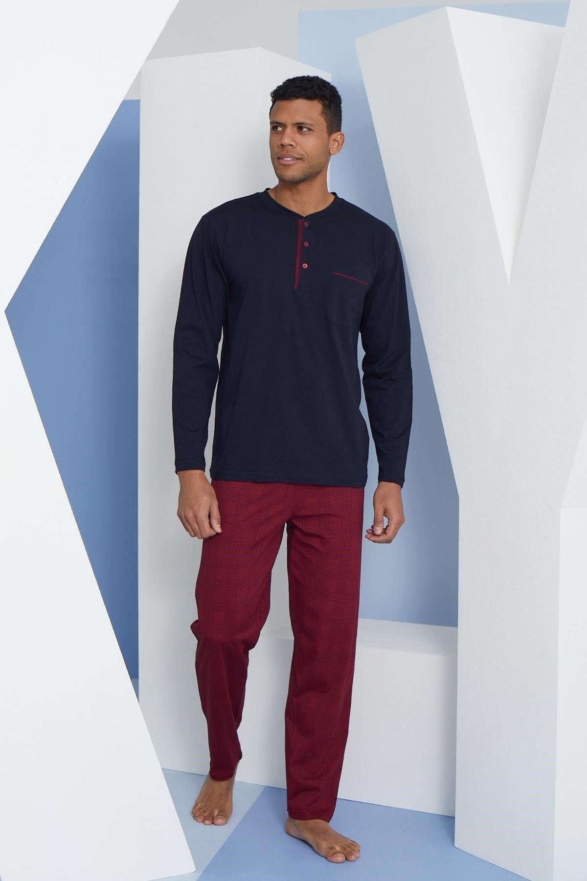 318157Erkek Uzun Kol Midi Yaka Lacivert Pijama Takımı C9T2N5O8cotonhause.com.tr Online Alışveriş - Sezon İndirimlerini KeşfetErkek Uzun Kol Midi Yaka Lacivert Pijama Takımı C9T2N5O8Pijama TakımıKLYErkek Uzun Kol Midi Yaka Lacivert Pijama Takımı C9T2N5O8
