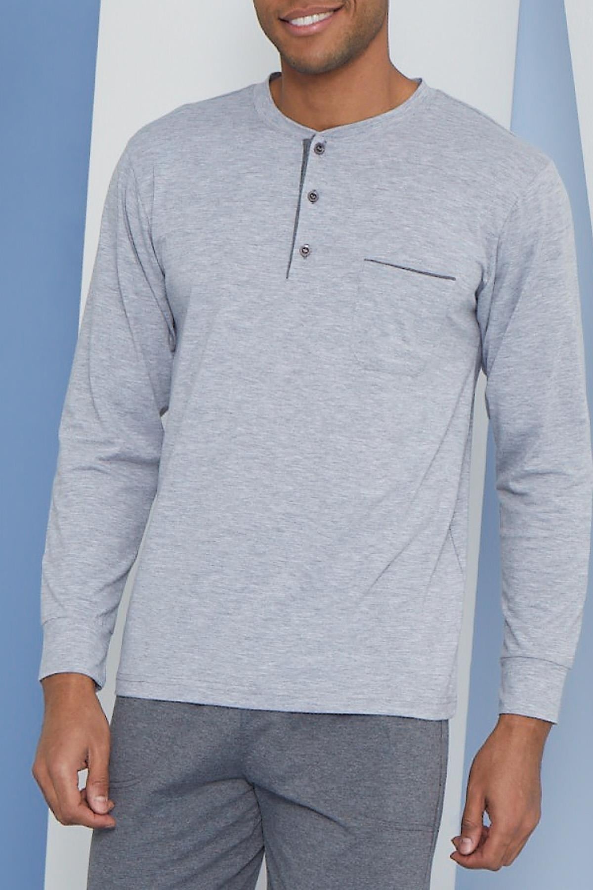 318175Erkek Uzun Kol Midi Yaka Gri Melanj Pijama Takımı C9T2N4O4cotonhause.com.tr Online Alışveriş - Sezon İndirimlerini KeşfetErkek Uzun Kol Midi Yaka Gri Melanj Pijama Takımı C9T2N4O4Pijama TakımıKLYErkek Uzun Kol Midi Yaka Gri Melanj Pijama Takımı C9T2N4O4