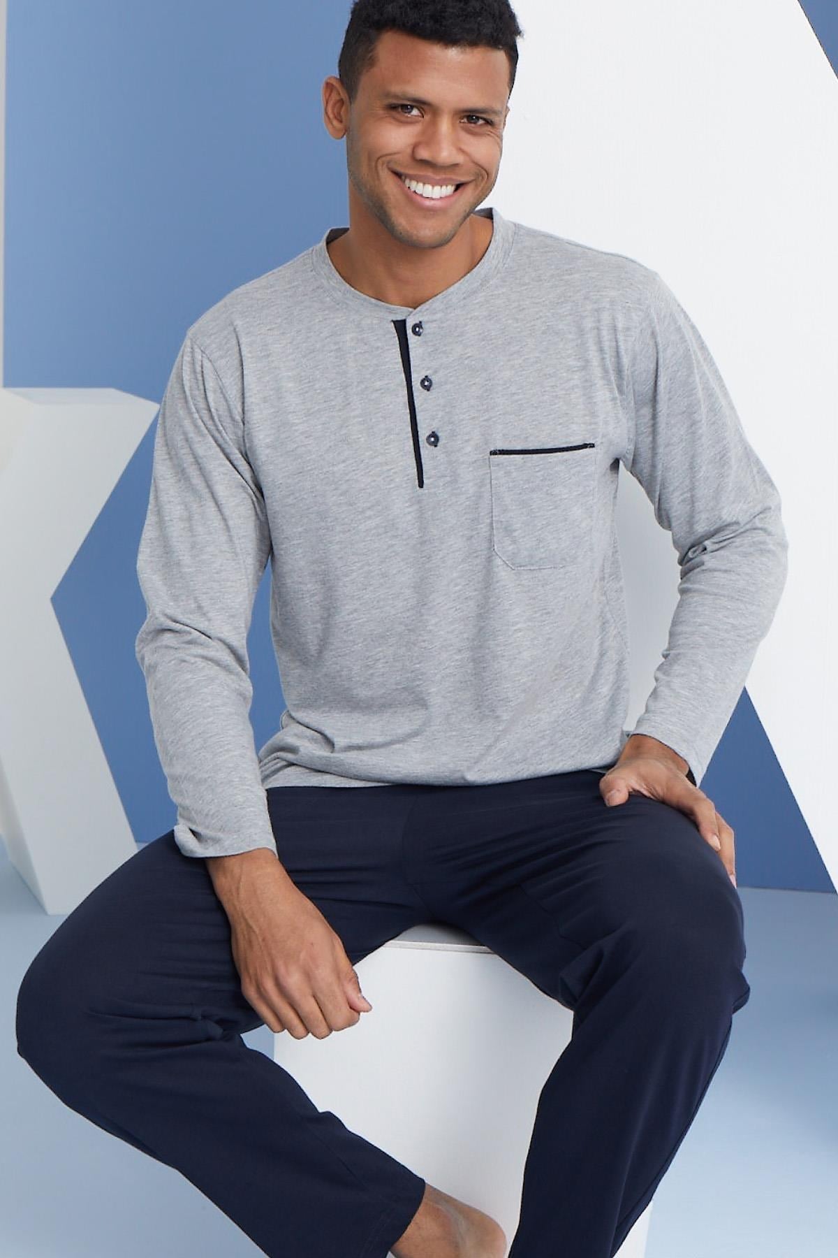 318169Erkek Uzun Kol Midi Yaka Gri Melanj Pijama Takımı C9T2N5O0cotonhause.com.tr Online Alışveriş - Sezon İndirimlerini KeşfetErkek Uzun Kol Midi Yaka Gri Melanj Pijama Takımı C9T2N5O0Pijama TakımıKLYErkek Uzun Kol Midi Yaka Gri Melanj Pijama Takımı C9T2N5O0