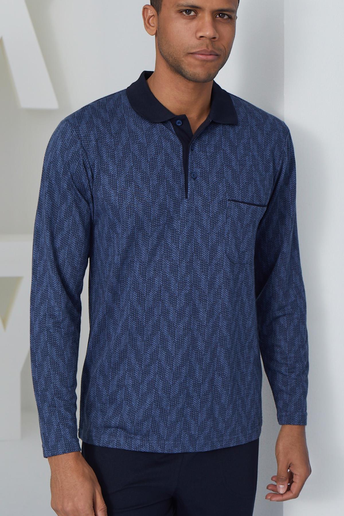 318173Erkek Uzun Kol Polo Yaka İndigo Pijama Takımı C9T2N4O7cotonhause.com.tr Online Alışveriş - Sezon İndirimlerini KeşfetErkek Uzun Kol Polo Yaka İndigo Pijama Takımı C9T2N4O7Pijama TakımıKLYErkek Uzun Kol Polo Yaka İndigo Pijama Takımı C9T2N4O7