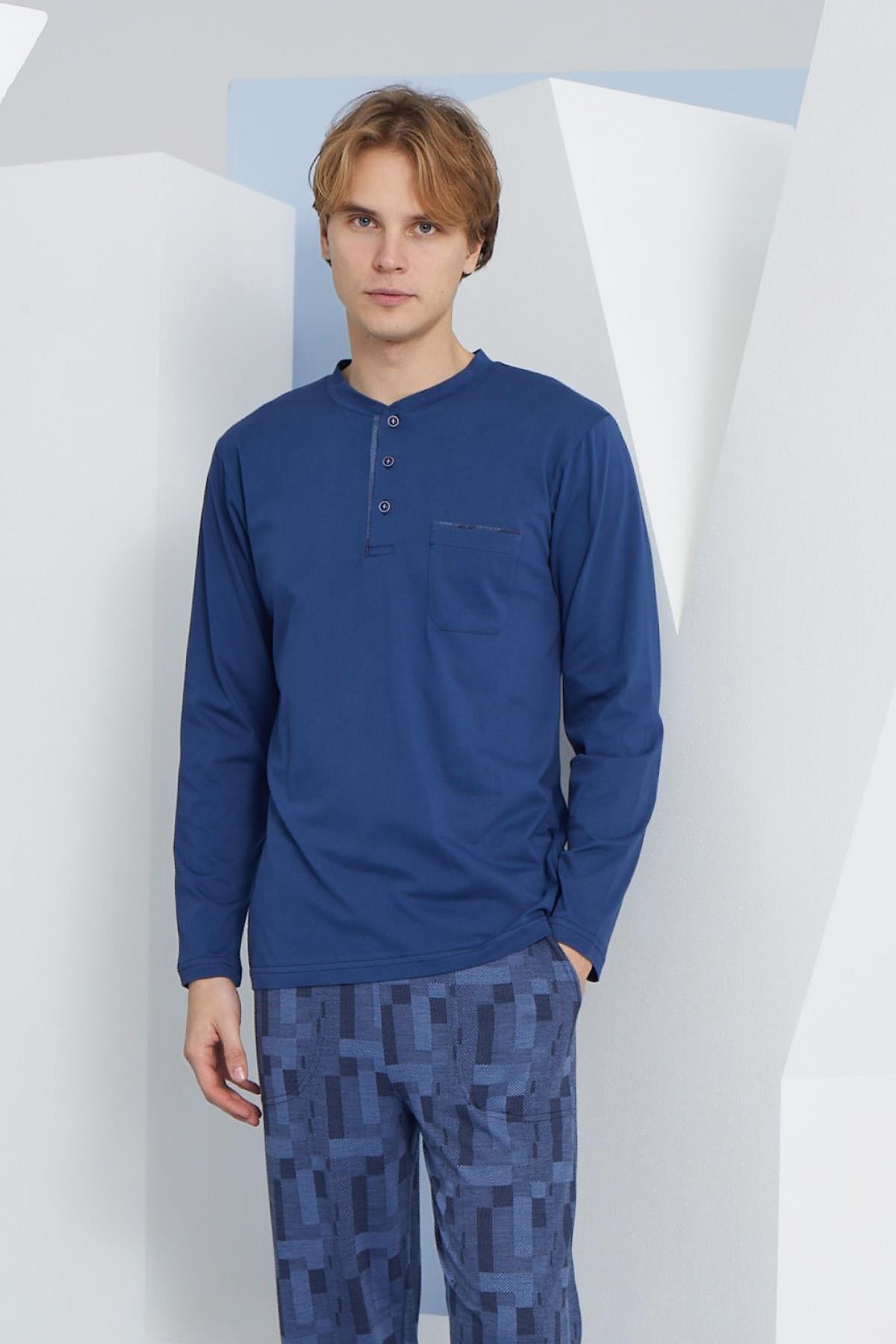 318162Erkek Uzun Kol Midi Yaka İndigo Pijama Takımı C9T2N5O6cotonhause.com.tr Online Alışveriş - Sezon İndirimlerini KeşfetErkek Uzun Kol Midi Yaka İndigo Pijama Takımı C9T2N5O6Pijama TakımıKLYErkek Uzun Kol Midi Yaka İndigo Pijama Takımı C9T2N5O6
