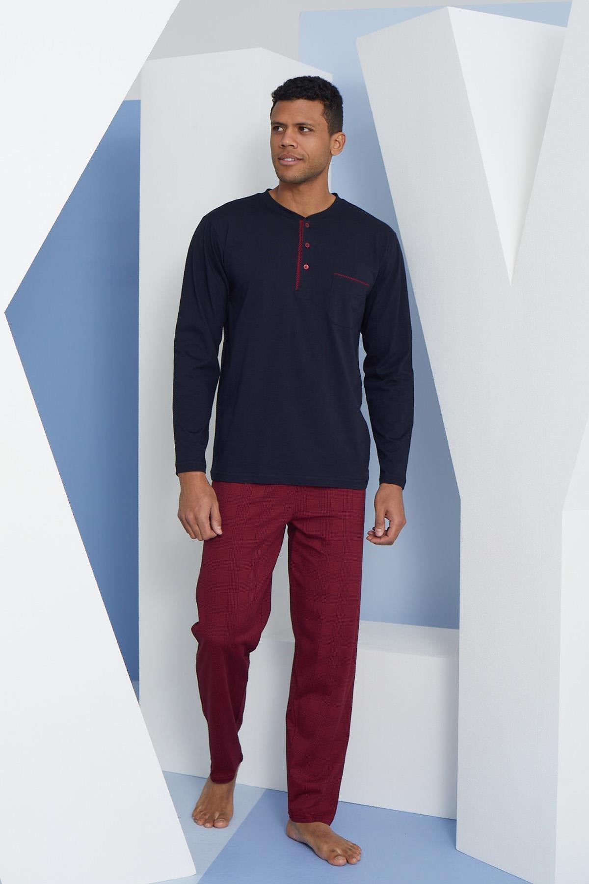 318157Erkek Uzun Kol Midi Yaka Lacivert Pijama Takımı C9T2N5O8cotonhause.com.tr Online Alışveriş - Sezon İndirimlerini KeşfetErkek Uzun Kol Midi Yaka Lacivert Pijama Takımı C9T2N5O8Pijama TakımıKLYErkek Uzun Kol Midi Yaka Lacivert Pijama Takımı C9T2N5O8