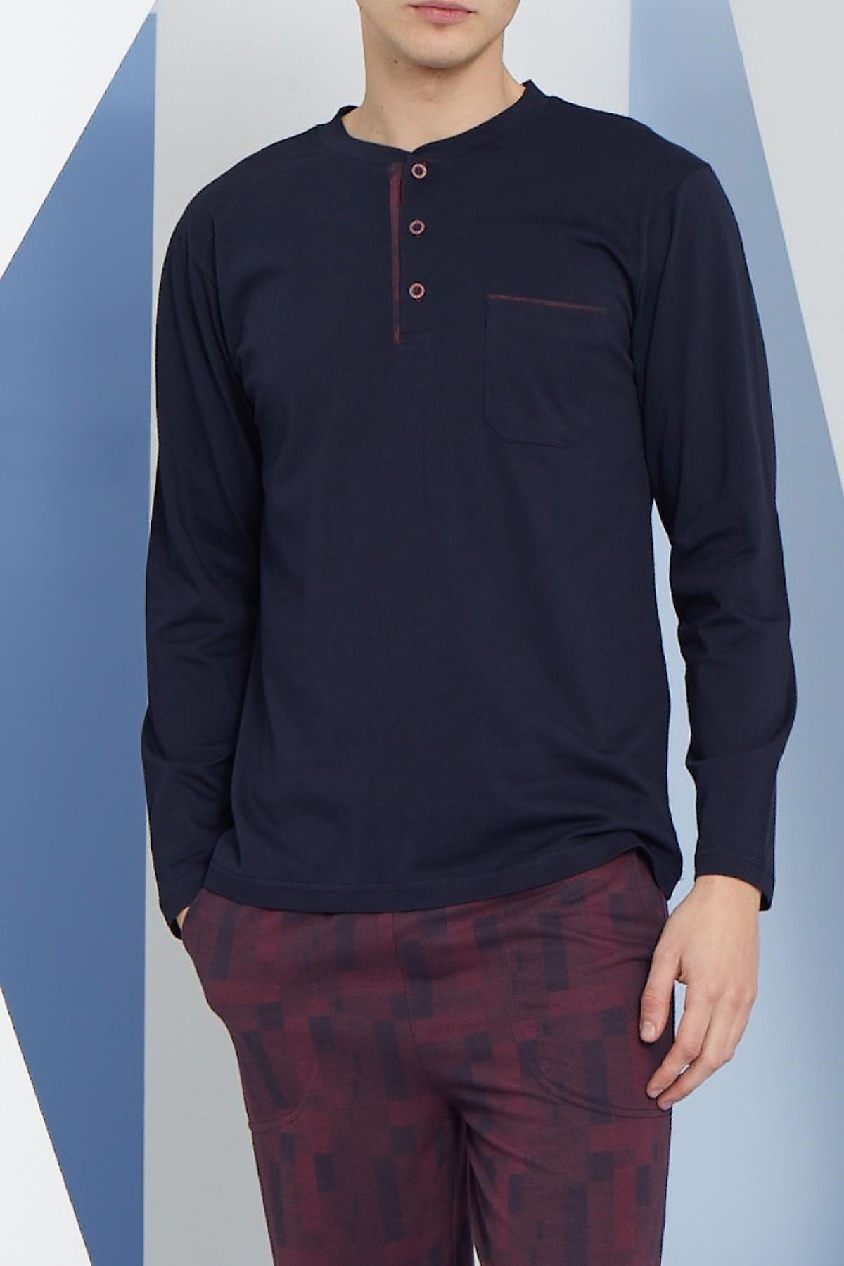 318161Erkek Uzun Kol Midi Yaka Lacivert Pijama Takımı C9T2N5O6cotonhause.com.tr Online Alışveriş - Sezon İndirimlerini KeşfetErkek Uzun Kol Midi Yaka Lacivert Pijama Takımı C9T2N5O6Pijama TakımıKLYErkek Uzun Kol Midi Yaka Lacivert Pijama Takımı C9T2N5O6