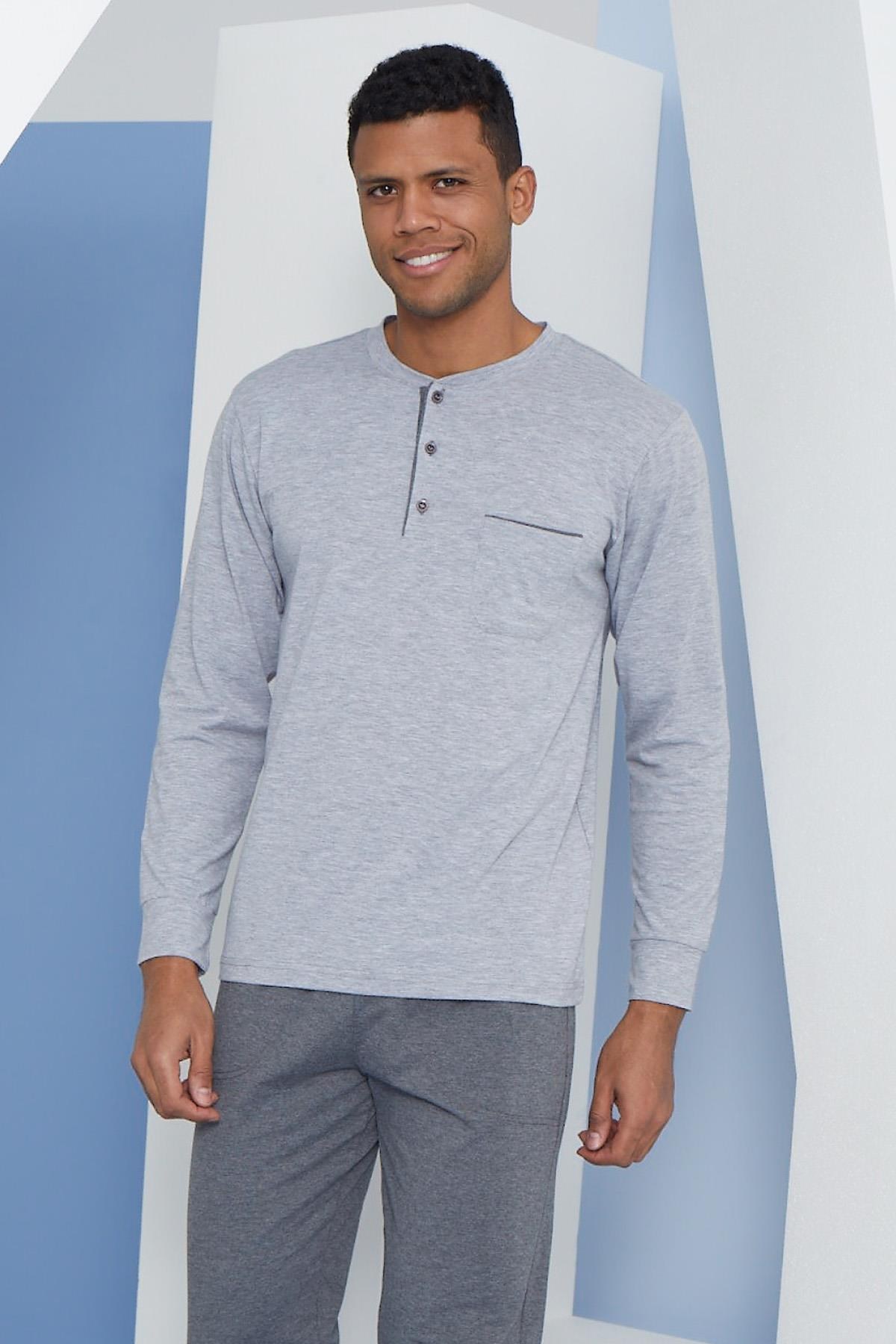 318175Erkek Uzun Kol Midi Yaka Gri Melanj Pijama Takımı C9T2N4O4cotonhause.com.tr Online Alışveriş - Sezon İndirimlerini KeşfetErkek Uzun Kol Midi Yaka Gri Melanj Pijama Takımı C9T2N4O4Pijama TakımıKLYErkek Uzun Kol Midi Yaka Gri Melanj Pijama Takımı C9T2N4O4
